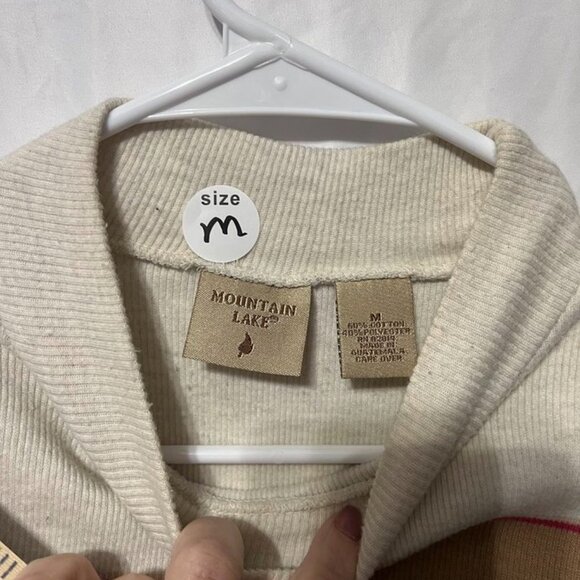 Mountain Lake Retro Stripe Sleeveless Mock Neck Sweater Vest | Size M - Picture 6 of 7